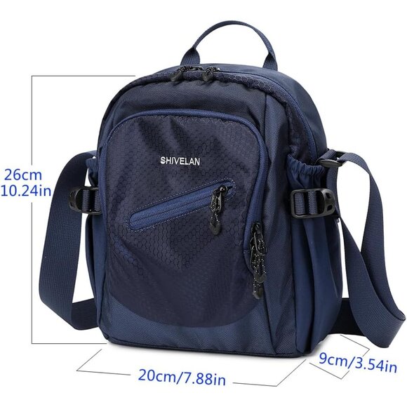 Nylon Crossbody Travel Bag for Women Men Outdoor Sports Hiking Compact - Picture 7 of 7